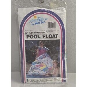 Vintage Intex Inflatable Raft The Wet Set  Pool Float 30" x 21" #59160 New Stock